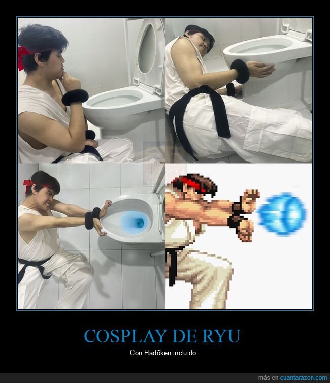 ryu,street fighter,hadōken,cospobre