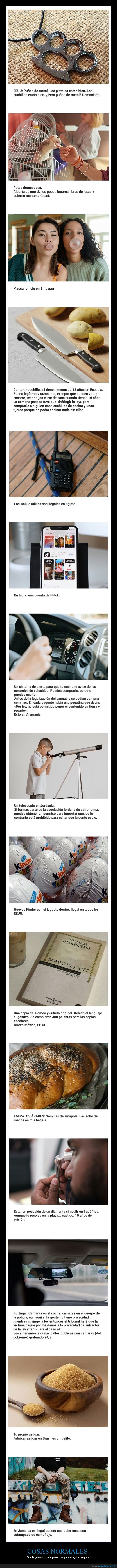 cosas normales,ilegales,países