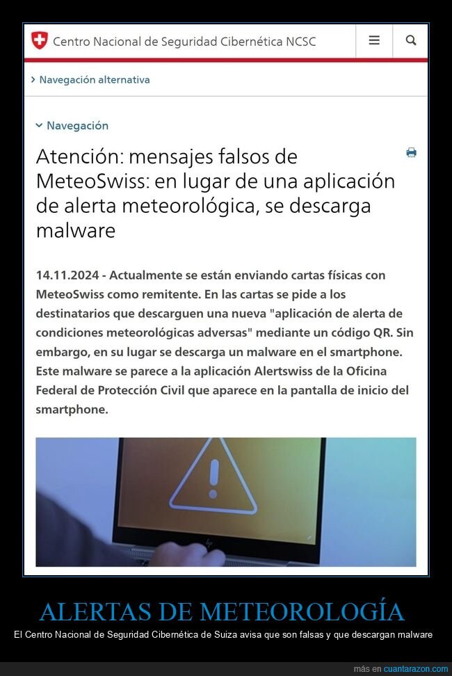 alertas,meteorología,falsas,malware