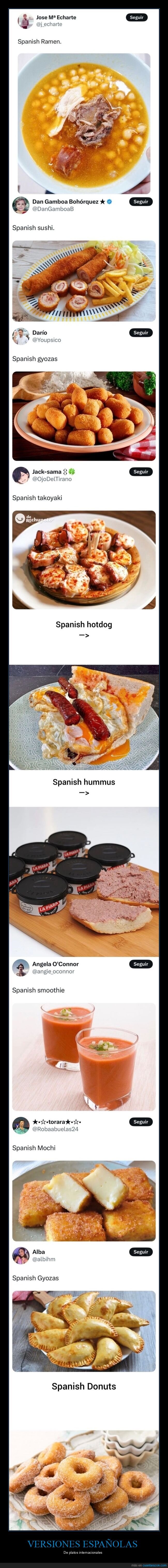 platos internacionales,versión española