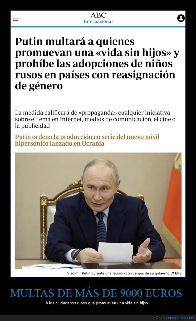 putin,rusia,multas,hijos