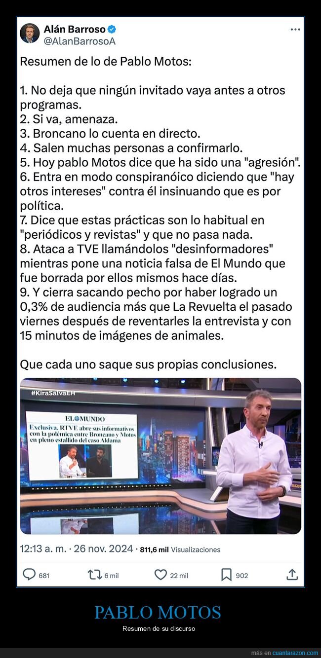 broncano,el hormiguero,la revuelta,pablo motos