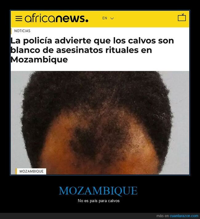 asesinatos rituales,calvos,mozambique