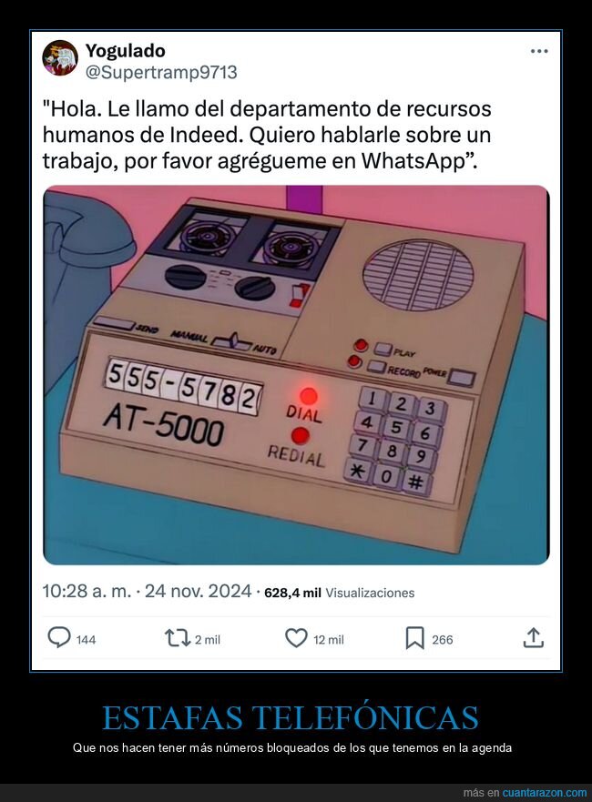 estafa telefónica,simpsons