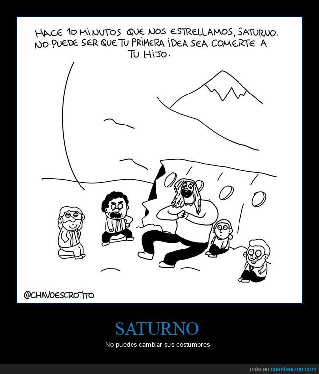 saturno,avión,estrellarse,comer,hijo