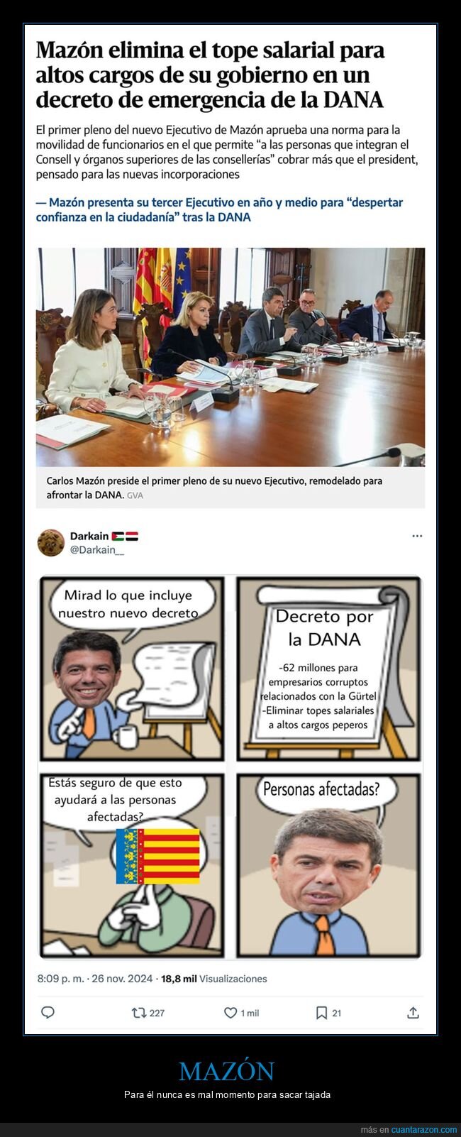 dana,decreto,mazón,políticos,tope salarial