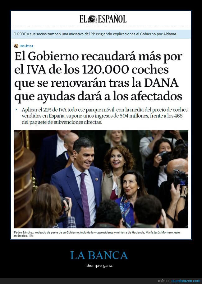 gobierno,recaudar,iva,coches,dana,ayudas