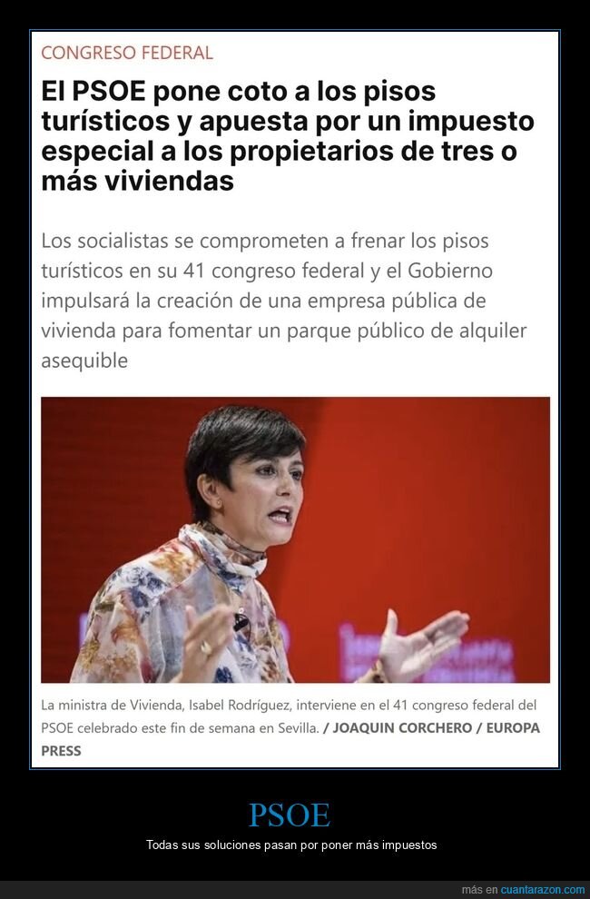 psoe,pisos turísticos,impuesto,vivienda,políticos