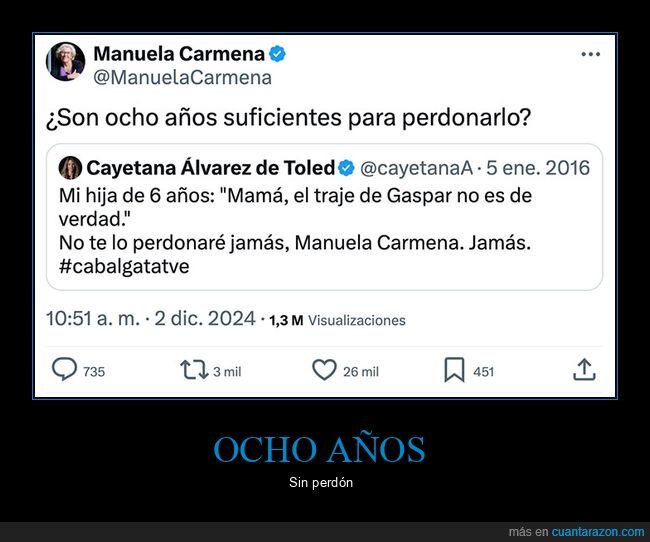 cabalgata,carmena,cayetana álvarez de toledo,perdonar,políticos,reyes magos