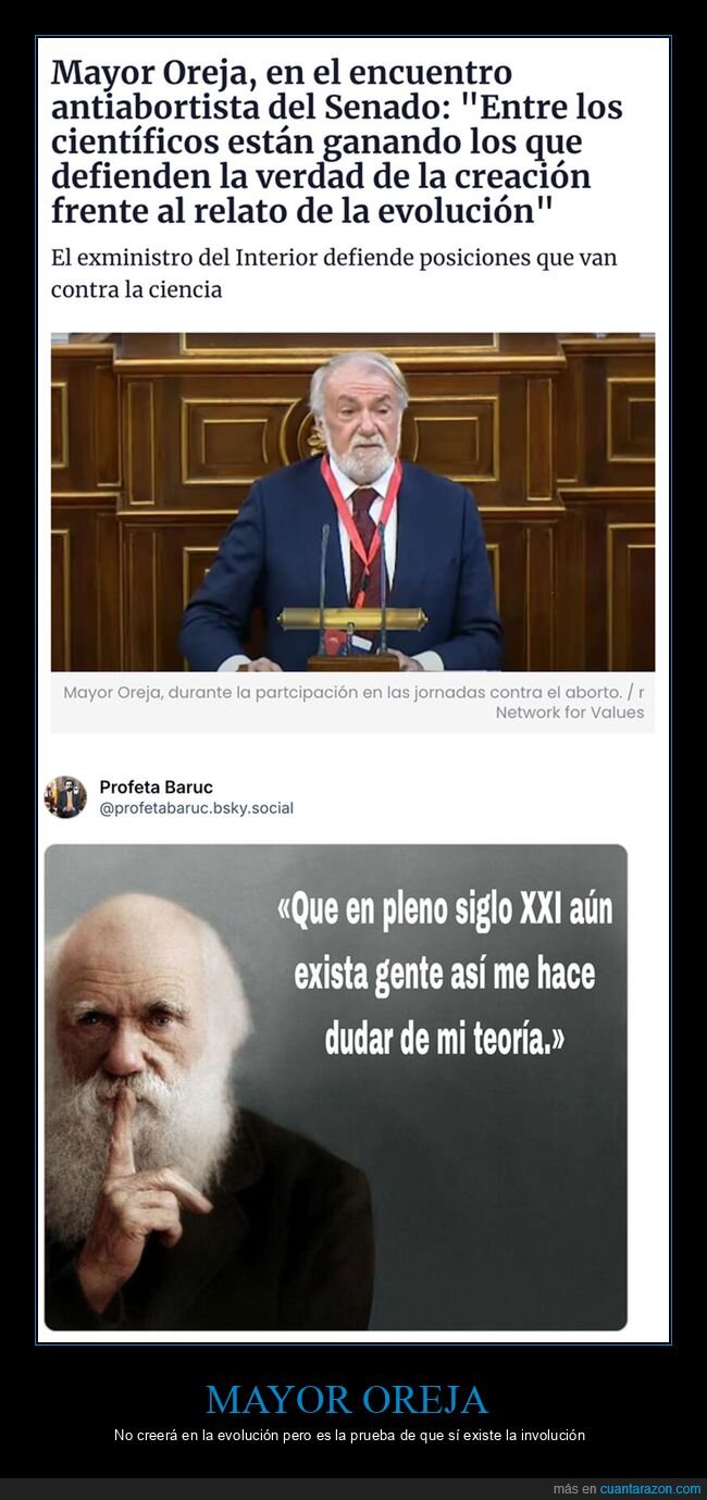 creacionismo,evolución,mayor oreja,políticos
