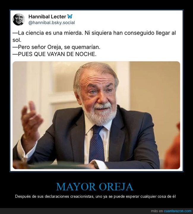 creacionismo,evolución,mayor oreja,políticos