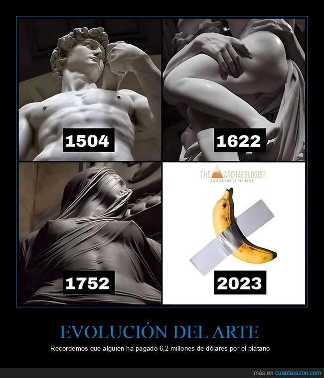 arte,evolución,plátano,plátano de cattelan