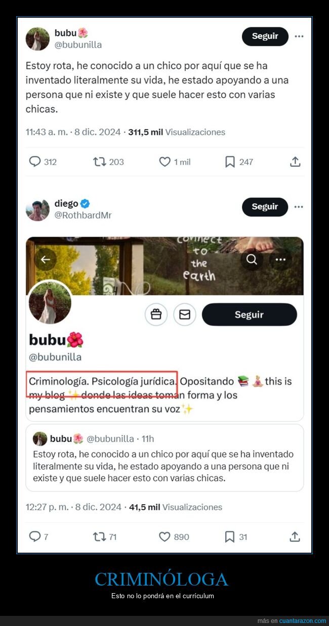 criminóloga,engaño