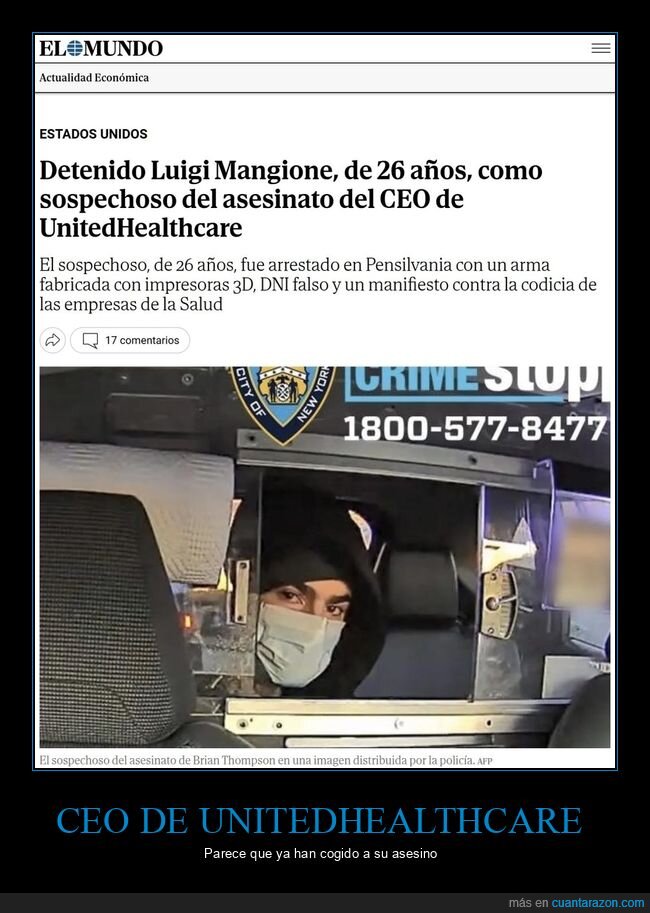 ceo united healthcare,detenido