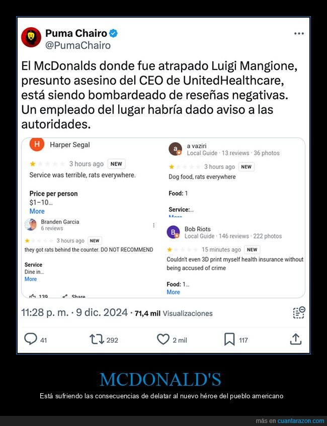 mcdonald's,luigi mangione