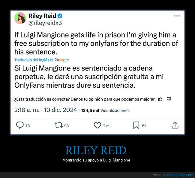 luigi mangione,riley reid