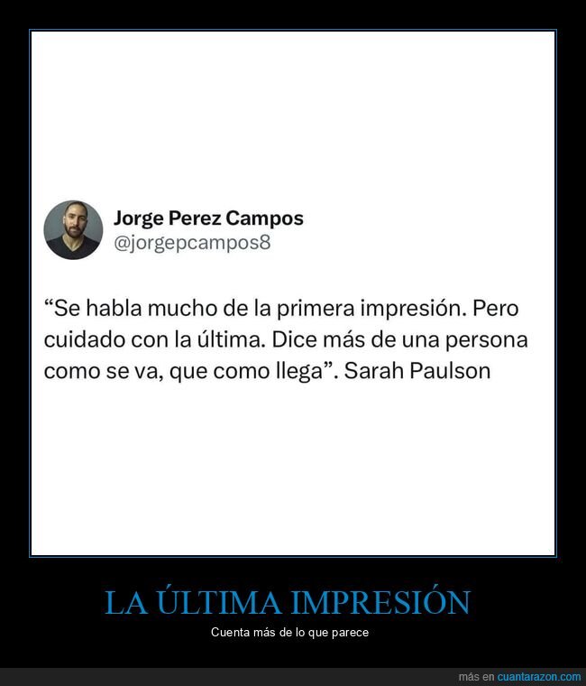primera impresión,última impresión