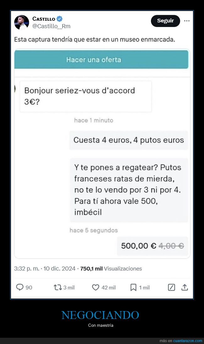 regateando,franceses,precio