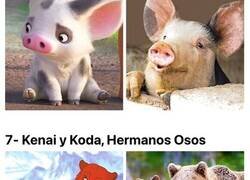 Enlace a Imágenes de animales que copiaron las escenas más famosas de los personajes de animación de películas