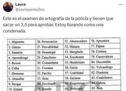 Enlace a El examen de ortografía de la policía nacional