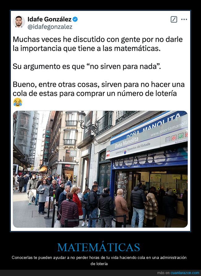 cola,lotería,matemáticas