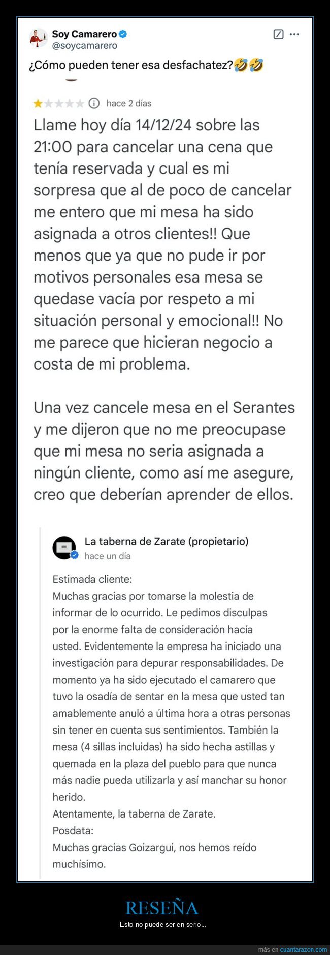 cancelar,mesa,reseña,restaurante