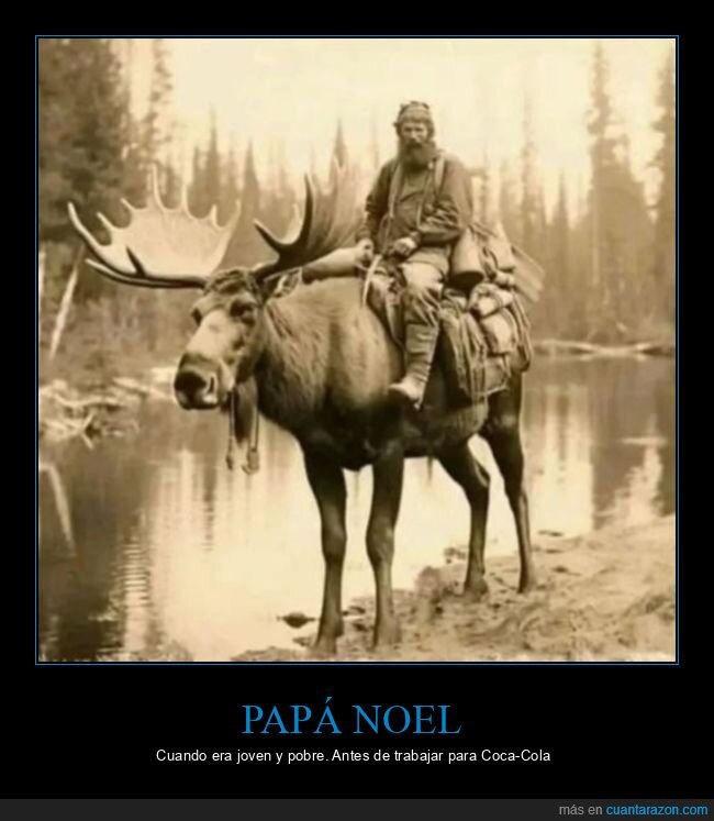 papá noel,reno,joven