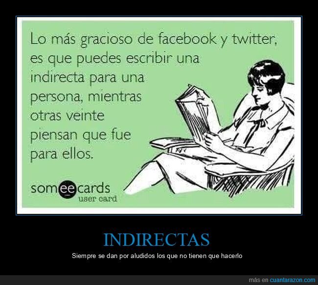 indirectas,redes sociales