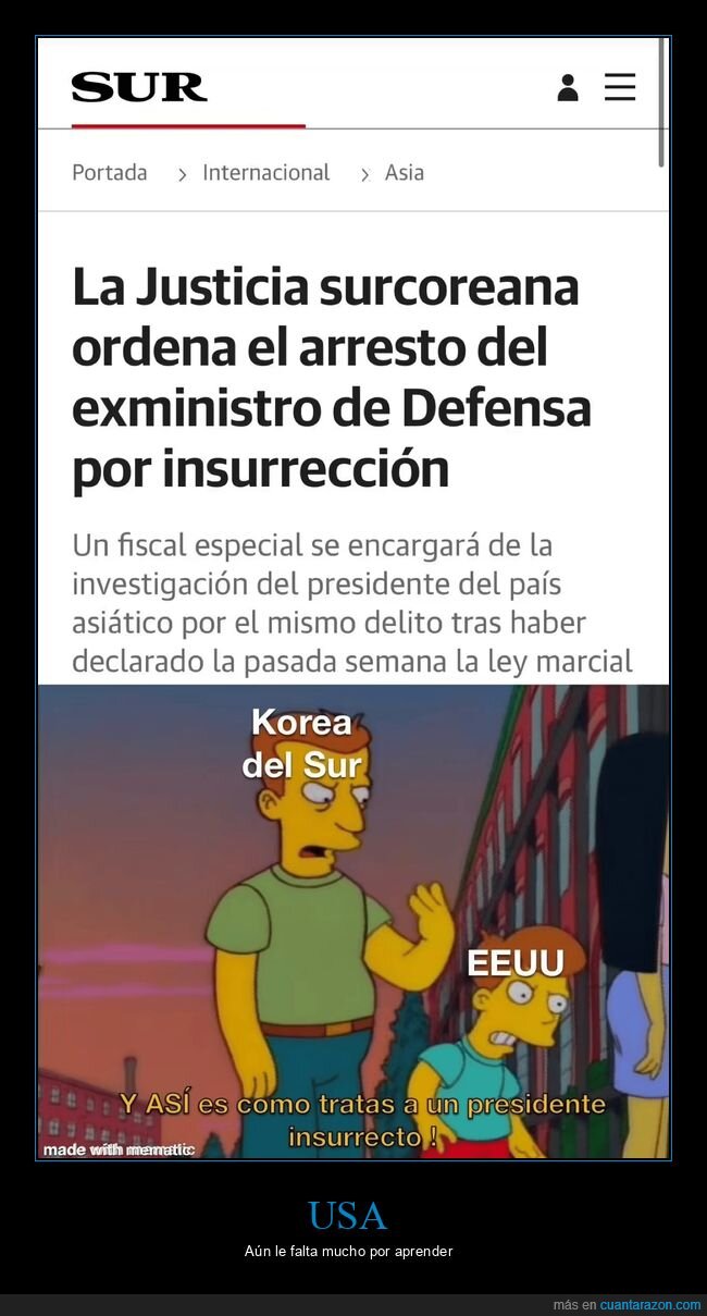 corea del sur,arresto,isurrección,eeuu