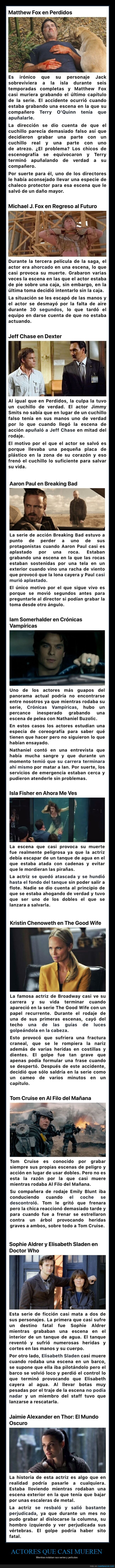 actores,rodajes,accidentes