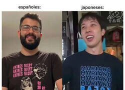 Enlace a Camisetas que llevan los españoles VS Camisetas que llevarán los japoneses