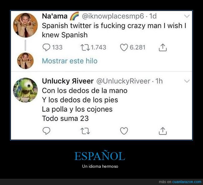 español,twitter