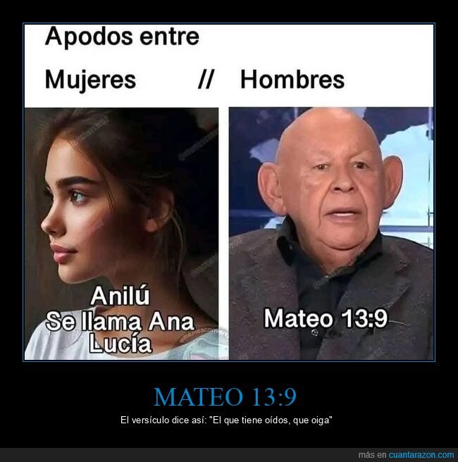 apodos,hombres,mateo 13:9,mujeres