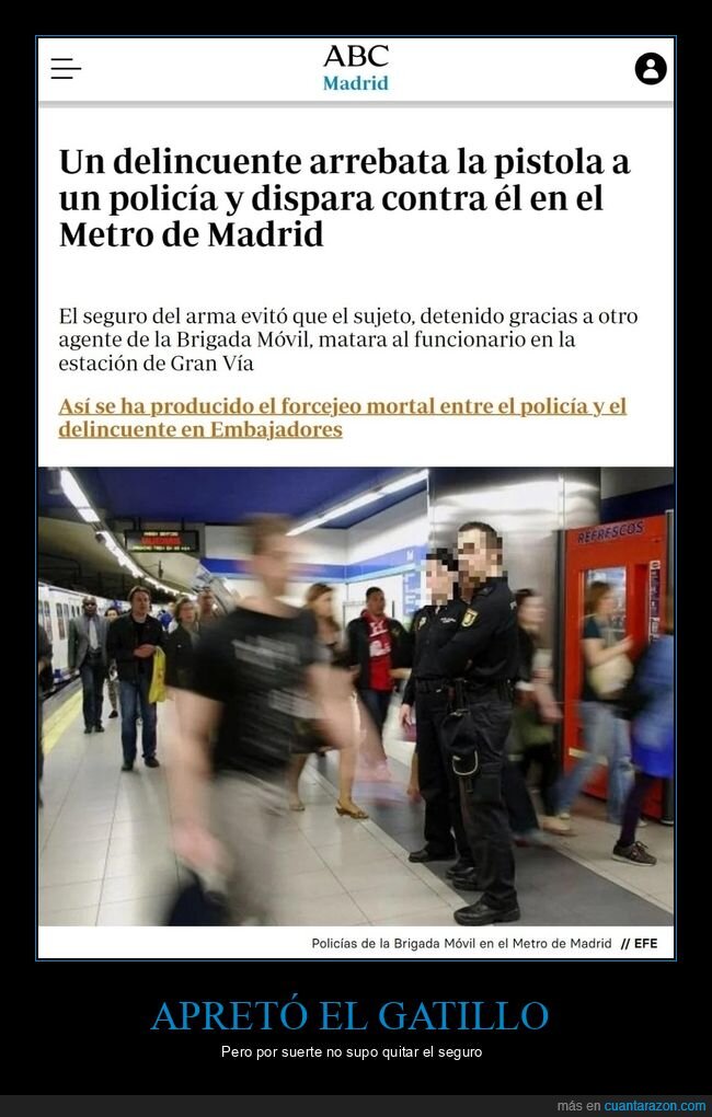 delincuente,pisotla,policía