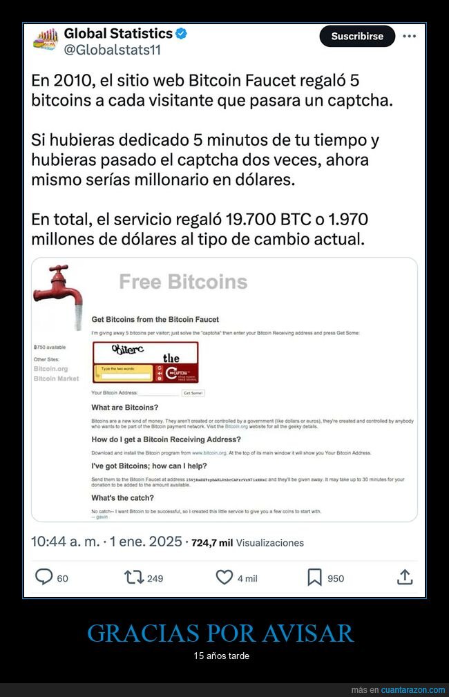 2010,bitcoin faucet,regalar,bitcoin