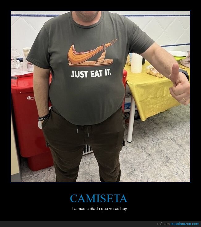 camiseta,nike,jamón