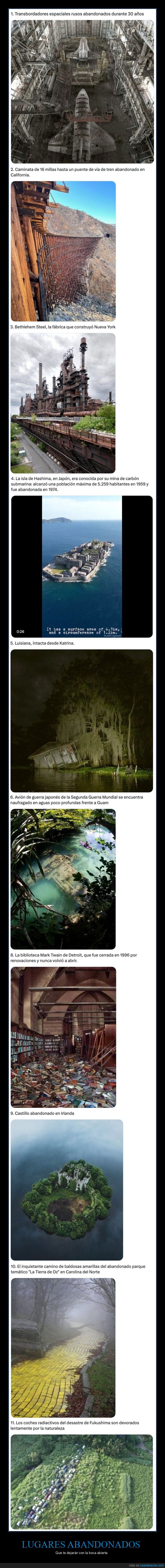 abandonados,increíbles,explorar,lugares