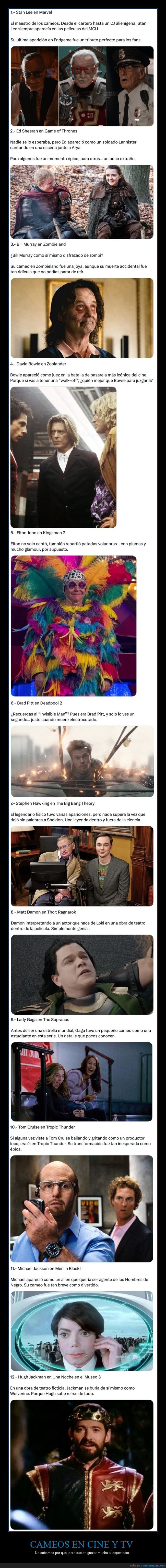 televisión,épicos,cameos,cine