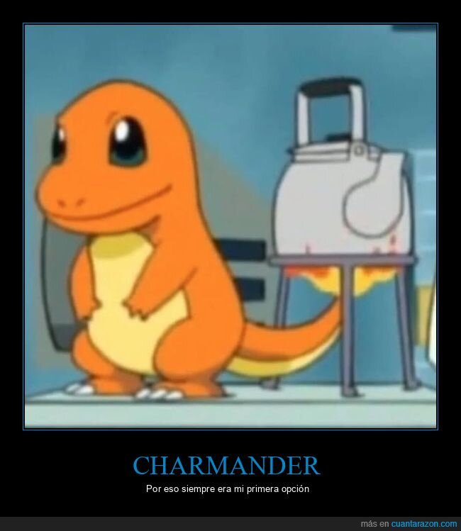 charmander,fuego,cola,olla