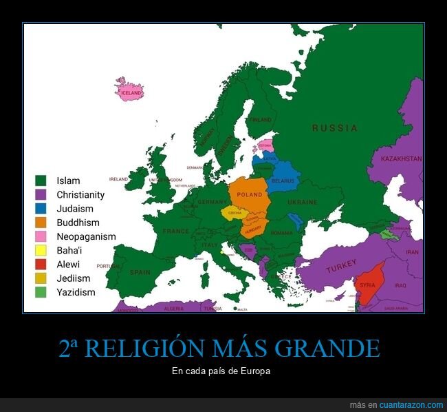 religiones,mapas,países