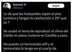 Enlace a Trucazo por si pasas frío en un AirBNB