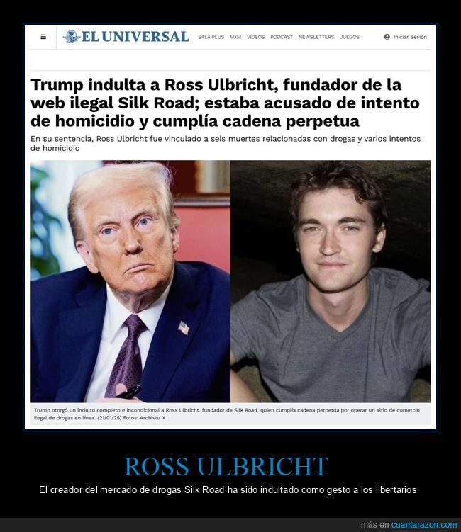 ross ulbricht,silk road,donald trump,indulto