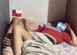 Enlace a Chile y Argentina en el mapa