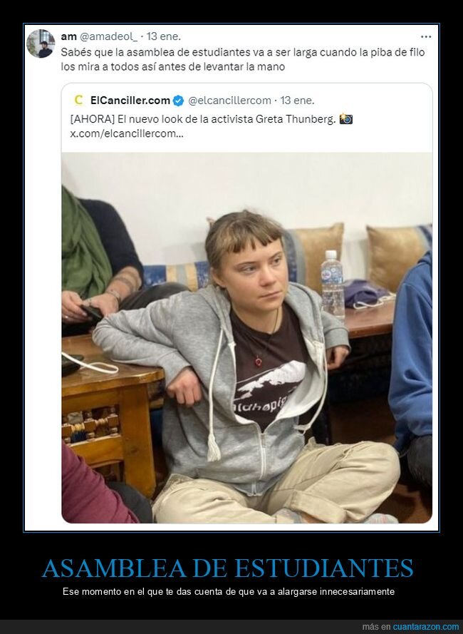 greta thunberg,asamblea de estudiantes