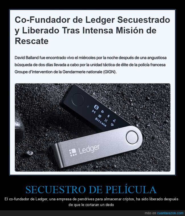 ledger,secuestro,dedo