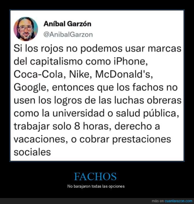 rojos,marcas,capitalismo,fachos,logros