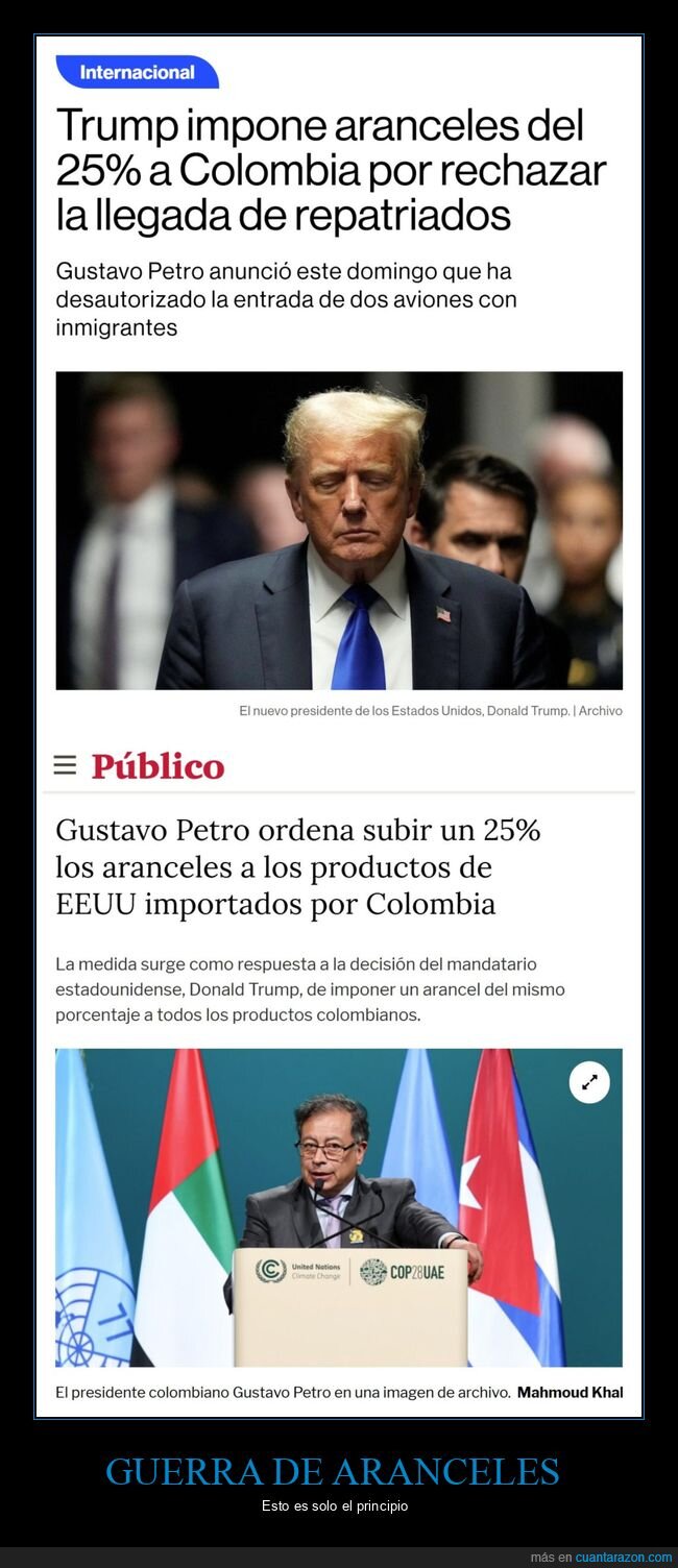 aranceles,eeuu,colobia,donald trump,gustavo petro,políticos