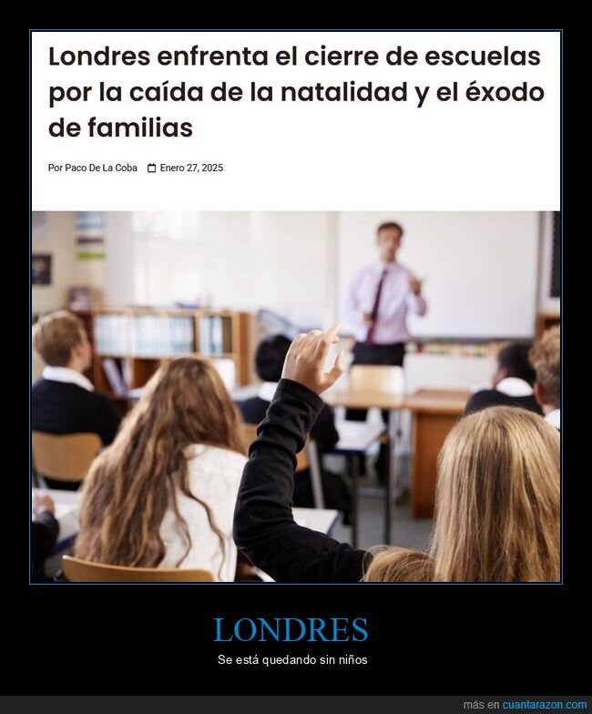 londres,colegios,cierre,natalidad