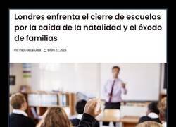 Enlace a Los colegios londinenses comienzan a verse afectados por la baja natalidad