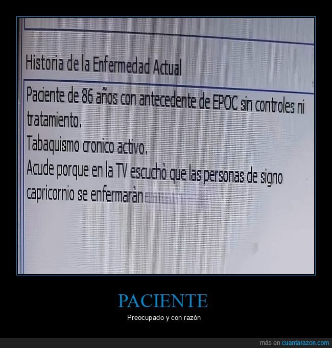 paciente,epoc,tabaquismo,horóscopo